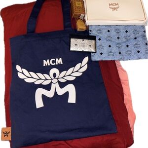 MCM Navy Blue Tote GWP Set Bnew